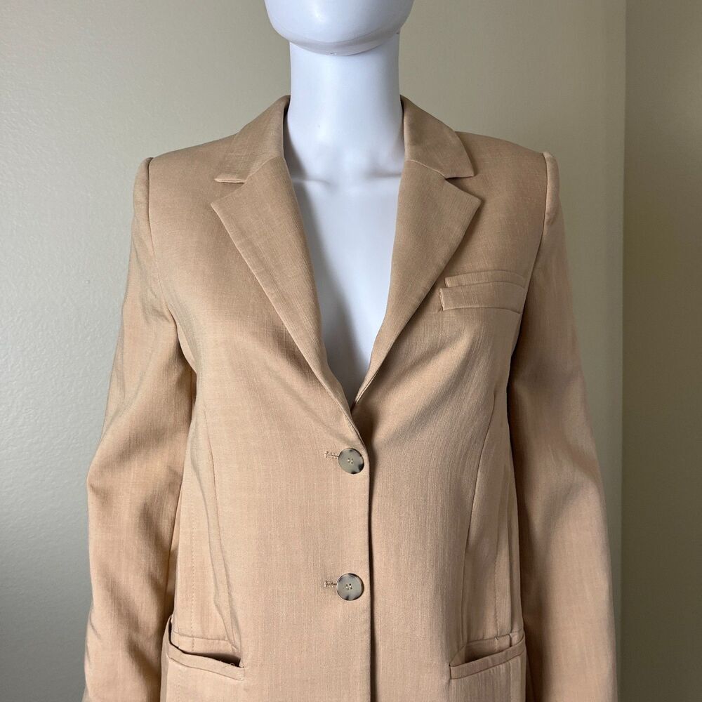 Zara Womens Size XS Beige Oversized Double Breasted Blazer NEW Minimalist Office - Picture 7 of 14